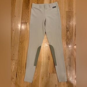 Kerrits Riding Breeches Tan/Beige Ribbed Leggings YOUTH Size Large Equestrian